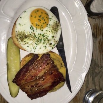 Au Cheval - Single Cheeseburger adding the egg and bacon - Bars Near Me - Chicago, Illinois Au Cheval - Single Cheeseburger adding the egg and bacon - Bars Near Me - Chicago, Illinois