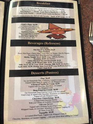 Menu photo 6 Casa Trejo Mexican Restaurant Yucaipa, CA