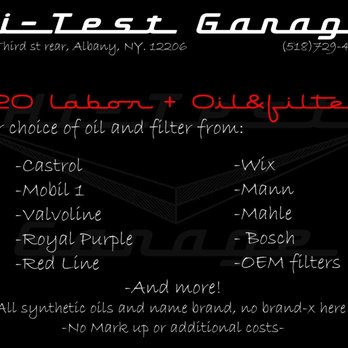 Hi-Test Garage - Stop in for great name brand synthetic oil changes! - Auto Repair Near Me - Albany, New York