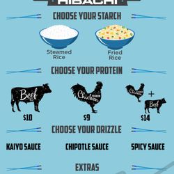 Kaiyo Hibachi - Menu, when it's not Taco Tuesday.