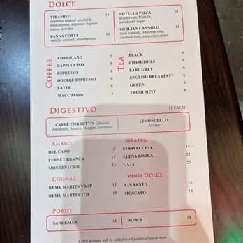 Steps of Rome - Dessert menu - Italian Near Me - San Francisco, California Steps of Rome - Dessert menu - Italian Near Me - San Francisco, California