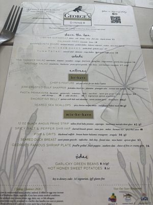 Menu photo 1 George's At Alys Beach Alys Beach, FL Menu photo 1 George's At Alys Beach Alys Beach, FL