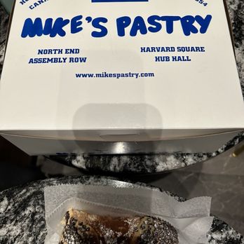 Mike's Pastry - Box that goes with the cannoli. - Bakeries Near Me - Boston, Massachusetts Mike's Pastry - Box that goes with the cannoli. - Bakeries Near Me - Boston, Massachusetts