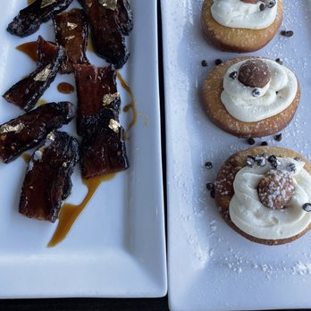 Hash Kitchen - Look at that bacon!!!! And the cannoli donuts. Yes please. - Breakfast & Brunch Near Me - Scottsdale, Arizona