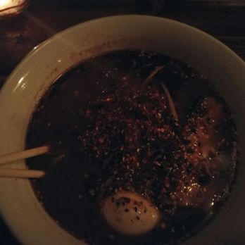 High Five Ramen - Maitake Ramen, half spice with pork belly - Ramen Near Me - Chicago, Illinois