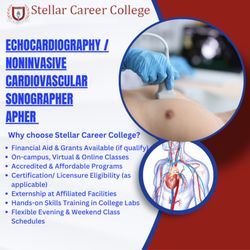 Stellar Career College - Chicago - Echocardiography/Noninvasive Cardiovascular Sonographer: Shape Your Future with Stellar Career College! 

Are you passionate about ca