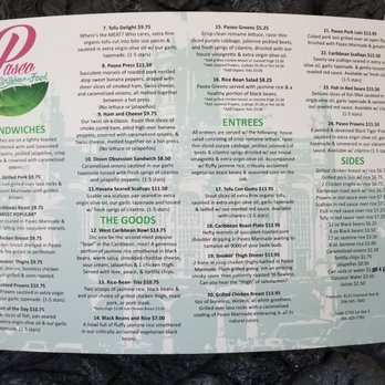 Paseo - Menu - Caribbean Near Me - Seattle, Washington Paseo - Menu - Caribbean Near Me - Seattle, Washington