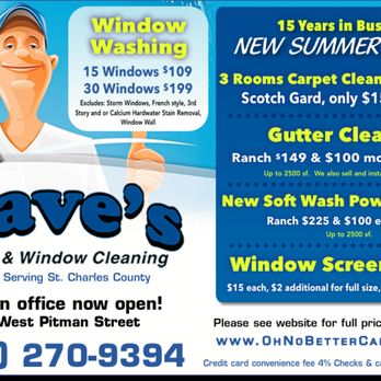 Dave's Carpet & Window Cleaning - Window Washing Near Me - St Louis, Missouri Dave's Carpet & Window Cleaning - Window Washing Near Me - St Louis, Missouri