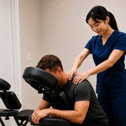 Jin's Massage - Chair massage at Jin's Massage in Glenside, PA.