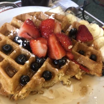 Metro Diner - The fruity waffle was beloved by my niece.  Couldn't even get a pic before it was like 1/3 eaten! - American Near Me - St. Augustine, Florida
