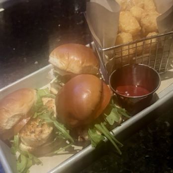 Bar Louie - Carmel - Salmon Sliders Side Tater Tots - Bars Near Me - Carmel, Indiana
