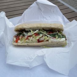 Capone’s Italian Specialties - Caprese sandwich with no tomato