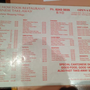 Lee How Fook Restaurant - The menu. - Chinese Near Me - Lindisfarne, TAS Lee How Fook Restaurant - The menu. - Chinese Near Me - Lindisfarne, TAS