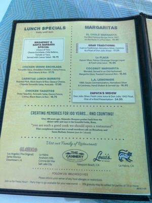 Menu photo 7 El Cholo Newport Beach, CA Menu photo 7 El Cholo Newport Beach, CA