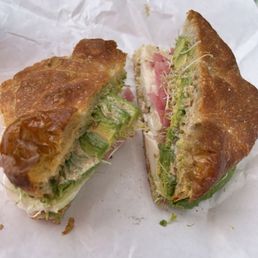 Sprouts, cheese, pickled red onion