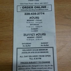 Current menu