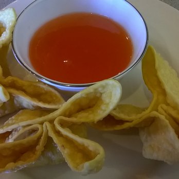 Huong Sizzling Wok - Crabmeat Rangoon with sauce - Chinese Near Me - Indianapolis, Indiana Huong Sizzling Wok - Crabmeat Rangoon with sauce - Chinese Near Me - Indianapolis, Indiana