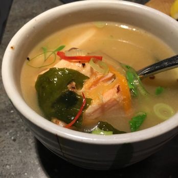 Sticks N Sushi - Spicy miso soup is great with good size chunks of fish for you! - Sushi Bars Near Me - London, XGL Sticks N Sushi - Spicy miso soup is great with good size chunks of fish for you! - Sushi Bars Near Me - London, XGL