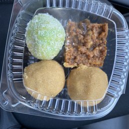 Sweets: chum chum, besan laddoo, halwa Sweets: chum chum, besan laddoo, halwa