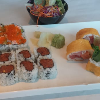 Seto Restaurant - Sushi rolls: Crazy Roll, California Roll, and Spicy Tuna Roll. The spicy tuna roll was a bit on the fishy side but all good - Japanese Near Me - Sunnyvale, California Seto Restaurant - Sushi rolls: Crazy Roll, California Roll, and Spicy Tuna Roll. The spicy tuna roll was a bit on the fishy side but all good - Japanese Near Me - Sunnyvale, California