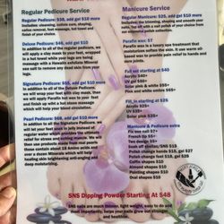 Mini Nails - Menu of Services