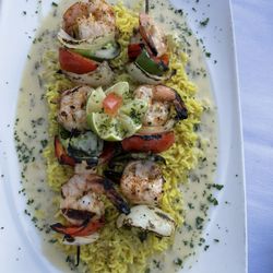 Signature Chop House - Shrimp with cilantro lime rice