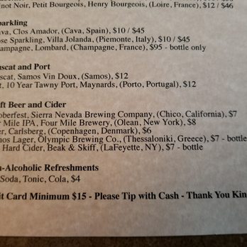 The Immigrant - Preferred gratuity format is in cash as written in their menu - Wine Bars Near Me - New York, New York The Immigrant - Preferred gratuity format is in cash as written in their menu - Wine Bars Near Me - New York, New York