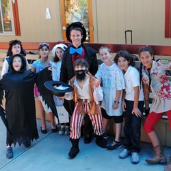 Watkinson Tutoring - With a former 5th grade class on Halloween.