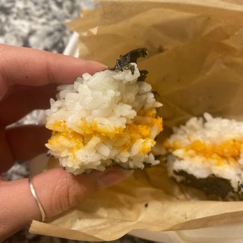 Rice Ball - barely any spicy salmon - Japanese Near Me - Austin, Texas Rice Ball - barely any spicy salmon - Japanese Near Me - Austin, Texas