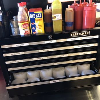 Mission BBQ - Coolest condiment set up! - Barbeque Near Me - Parma, Ohio