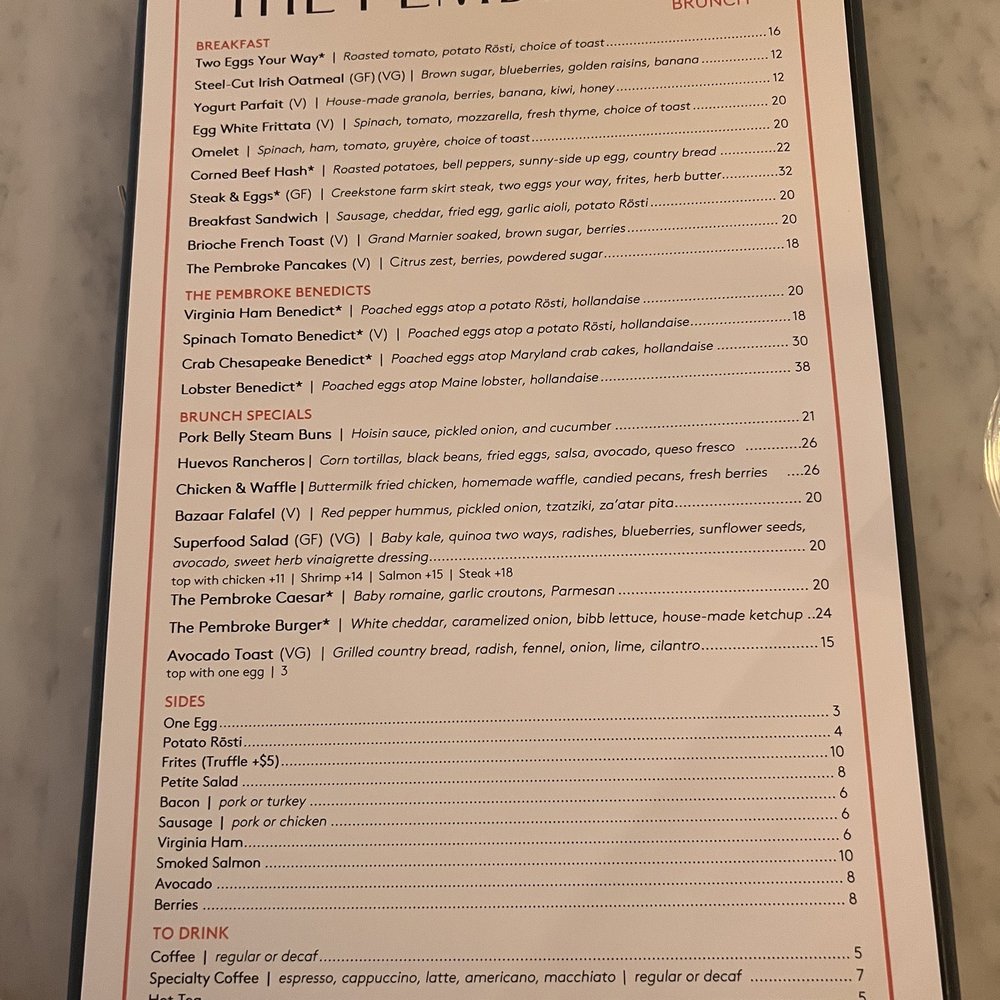 The Pembroke - Menu - New American Near Me - Washington, DC, District of Columbia The Pembroke - Menu - New American Near Me - Washington, DC, District of Columbia