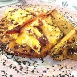 La Panera Rosa - Waffle sweet bacon. Delicious! Potatoes were average