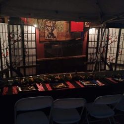 Black Samurai Mobile Hibachi Catering - Burgundy Love trailer