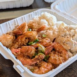 Halo Hawaiian BBQ & Poke Bar - Garlic Shrimp Plate