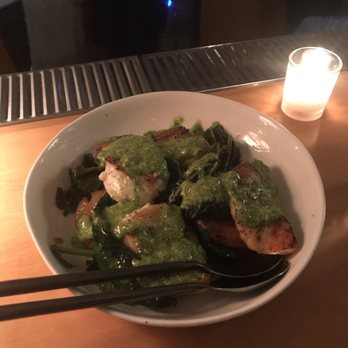 Basic Kitchen - Wreckfish with parsley sauce. If you have never had wreckfish, get it if it's on the menu - New American Near Me - Charleston, South Carolina
