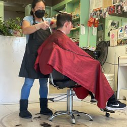 Belmont Hair Studio - Getting a much needed haircut.