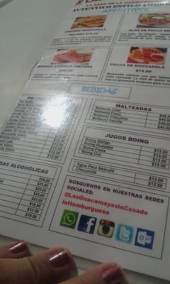 Menu photo 4 Las Guacamayas Oaxaca, OAX
