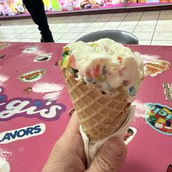 Gigi's Homemade Ice Cream - Fruity Pebbles Waffle Cone