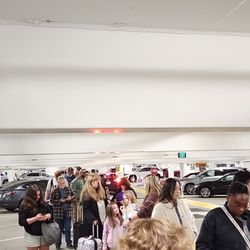 Hertz Rent A Car - Here is the line. 40 minutes so far. This sucks!