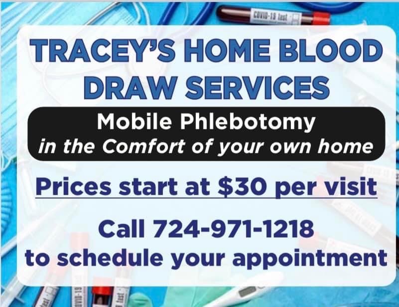 TRACEYS HOME BLOOD DRAW SERVICES Ellwood City, PA Yelp