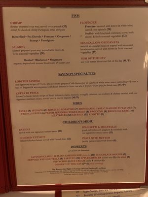 Menu photo 3 Savino's Hideaway Mount Sinai, NY
