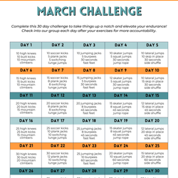 Visit the Monthly Tools Tab for Fitness challenges, workbooks and more.