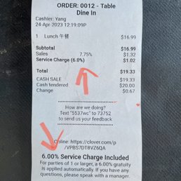 SERVICE CHARGE