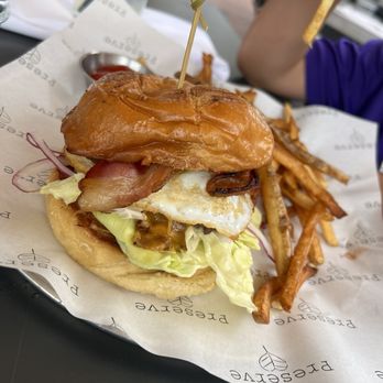 Preserve - Breakfast burger! My son got this and I was super jealous after I took a bite - Bars Near Me - Annapolis, Maryland