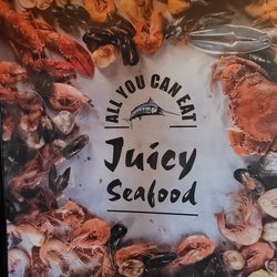 Juicy Seafood Buffet - Entrance wall sign