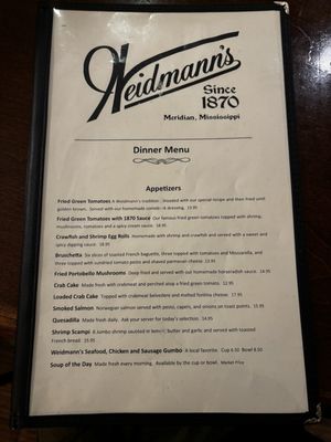 Menu photo 2 Weidmann's Restaurant Meridian, MS