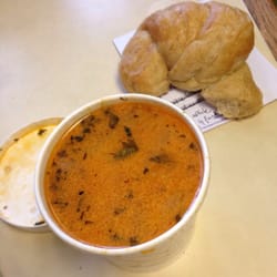 La Strada Bakery - Risotto red pepper soup and a fresh croissant $4