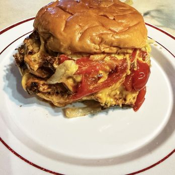 Burger Shack - Grilled chicken sandwich with a little bit of toppings. - Burgers Near Me - Lynbrook, New York
