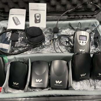 VNLink Solutions - Simultaneous interpretation equipment for 10 listeners accommodated in all on-site assignments. - Translation Services Near Me VNLink Solutions - Simultaneous interpretation equipment for 10 listeners accommodated in all on-site assignments. - Translation Services Near Me