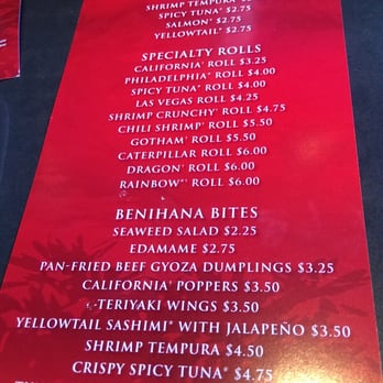 Benihana - Happy Hour Menu - Teppanyaki Near Me - Arcadia, California